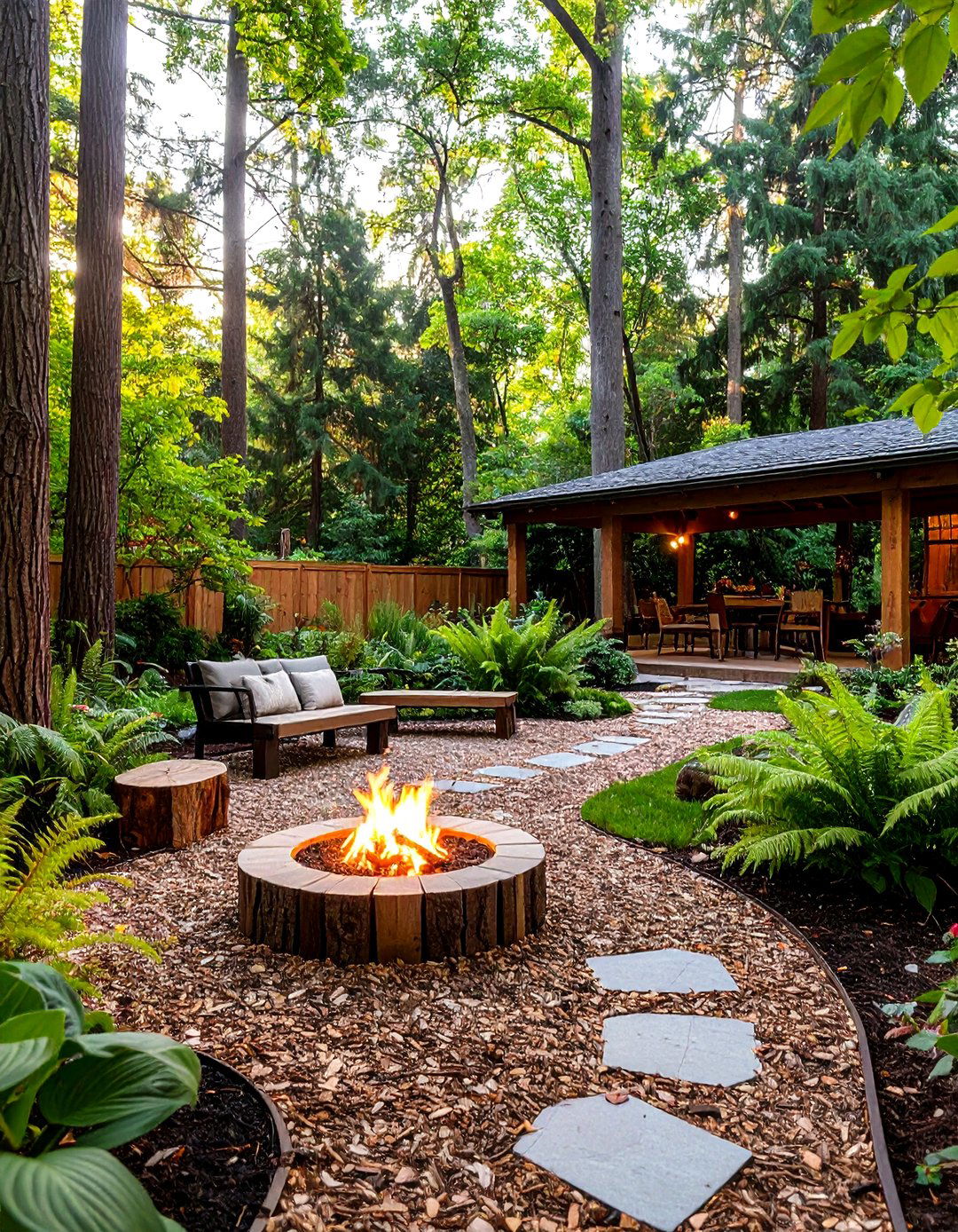 The Rustic Woodland Retreat Layout - 30 layout landscape design plans ideas