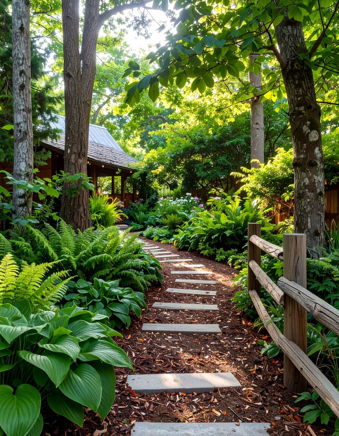 The Rustic Woodland Retreat - 30 curb appeal front yard landscaping ideas