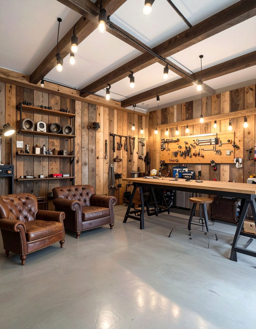 The Rustic Workshop Garage - 30 man cave ideas garage