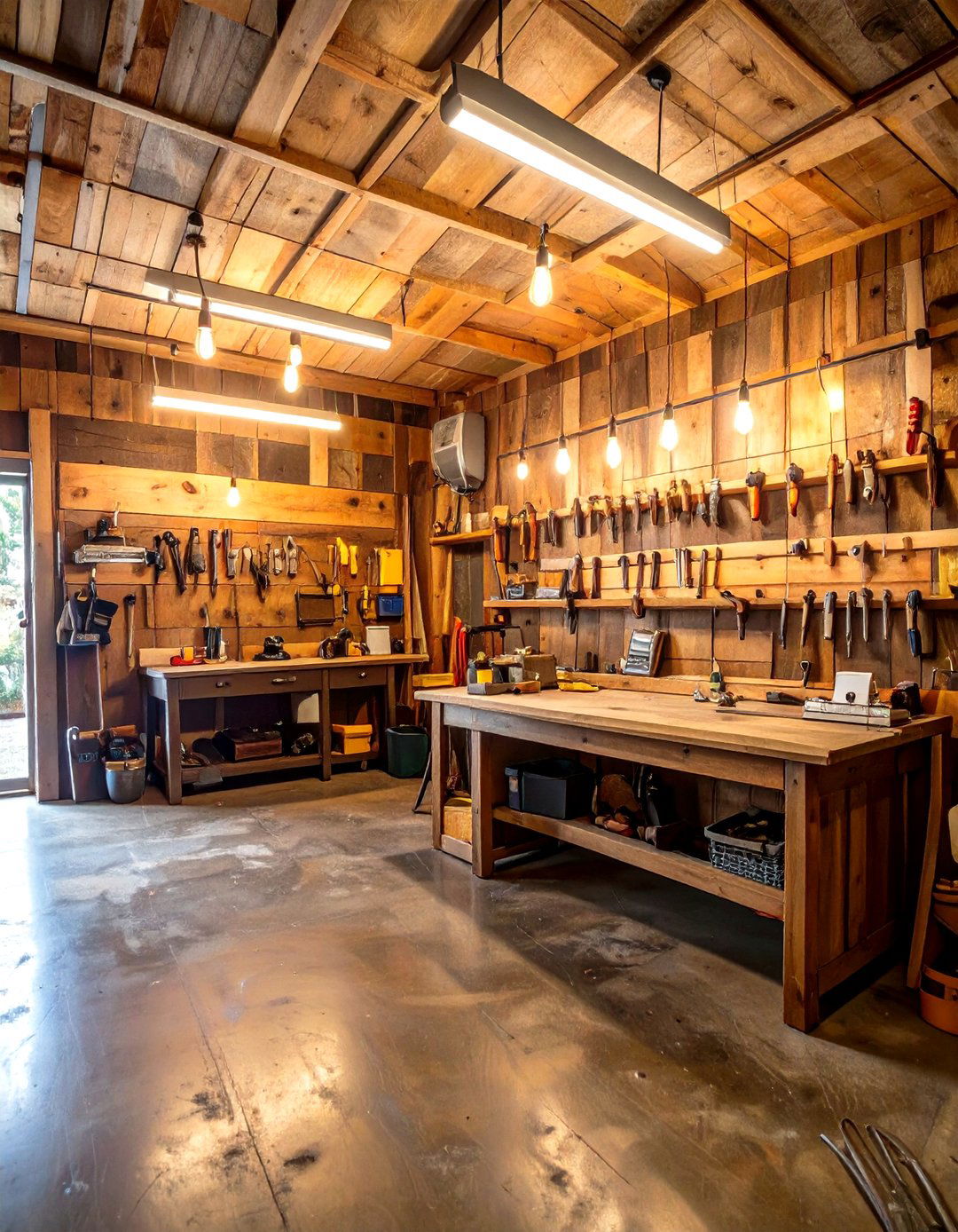 The Rustic Workshop Retreat - 30 cool garage makeover ideas