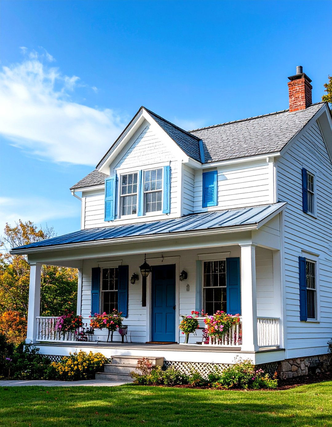 The Saltbox Roof Extension - 30 front porch roof ideas
