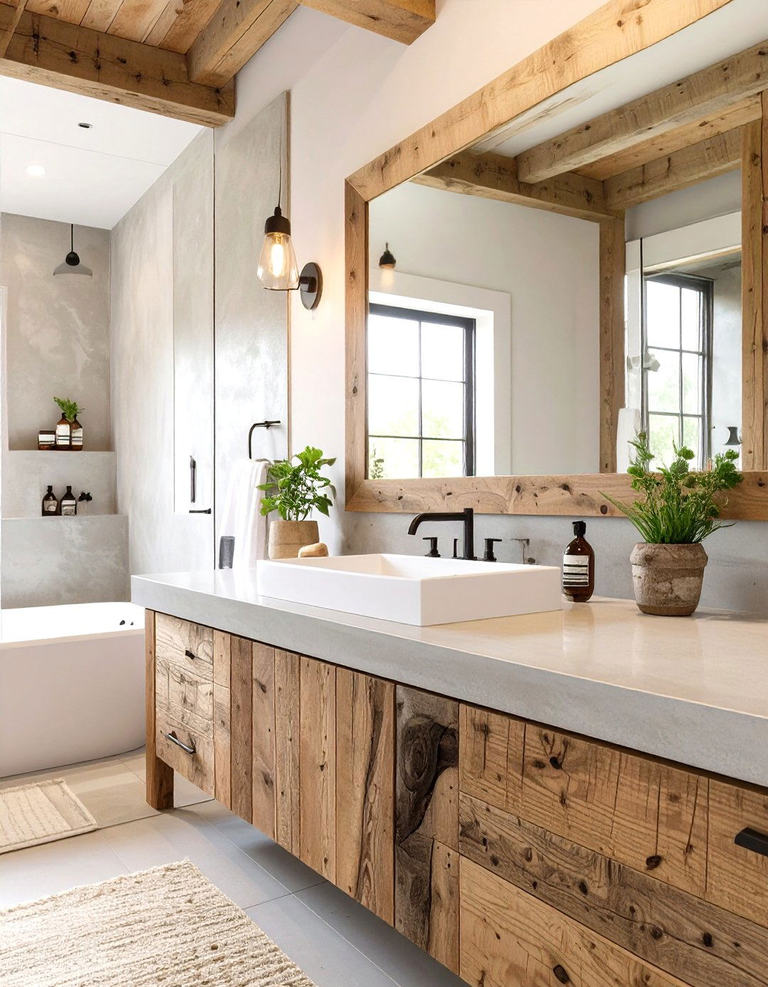 The Salvaged Architectural Elements Bathroom - 30 farmhouse rustic bathroom ideas