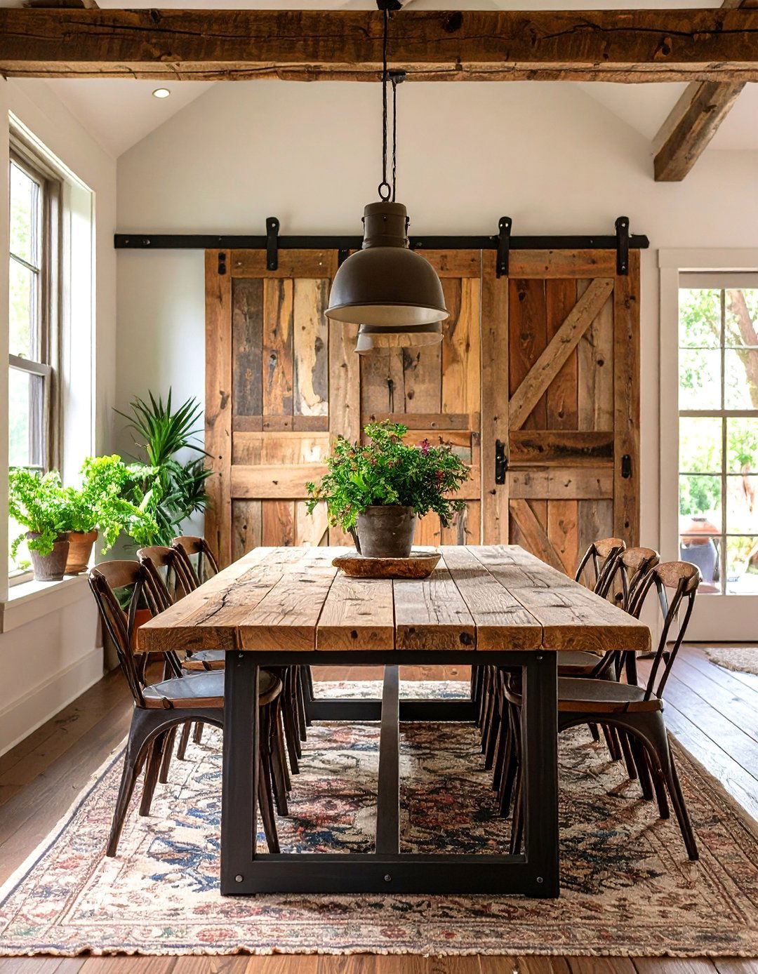 The Salvaged Door Dining Table - 30 best eco-friendly home decor ideas