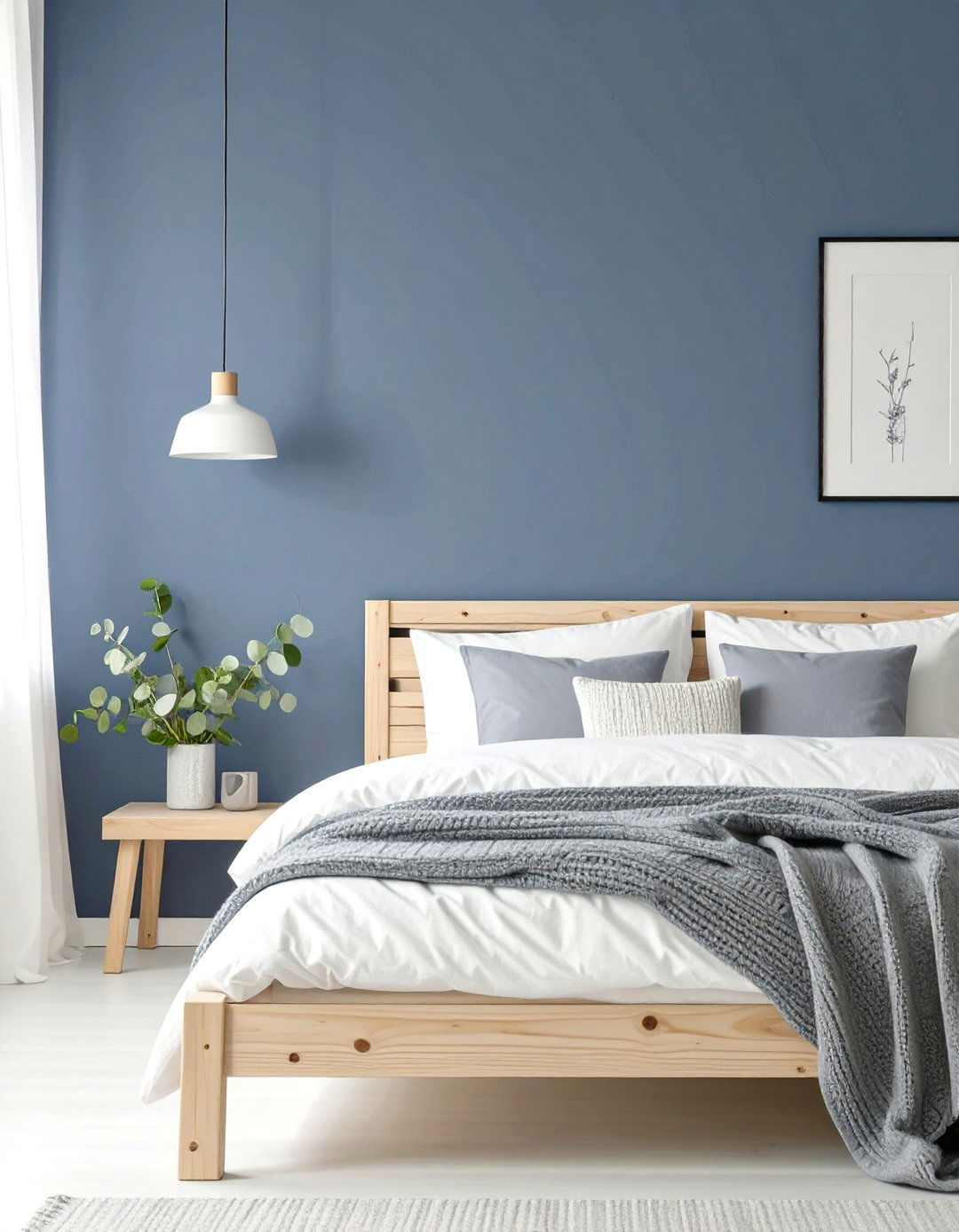 The Scandinavian Dark Blue Bedroom - 30 dark blue bedroom ideas