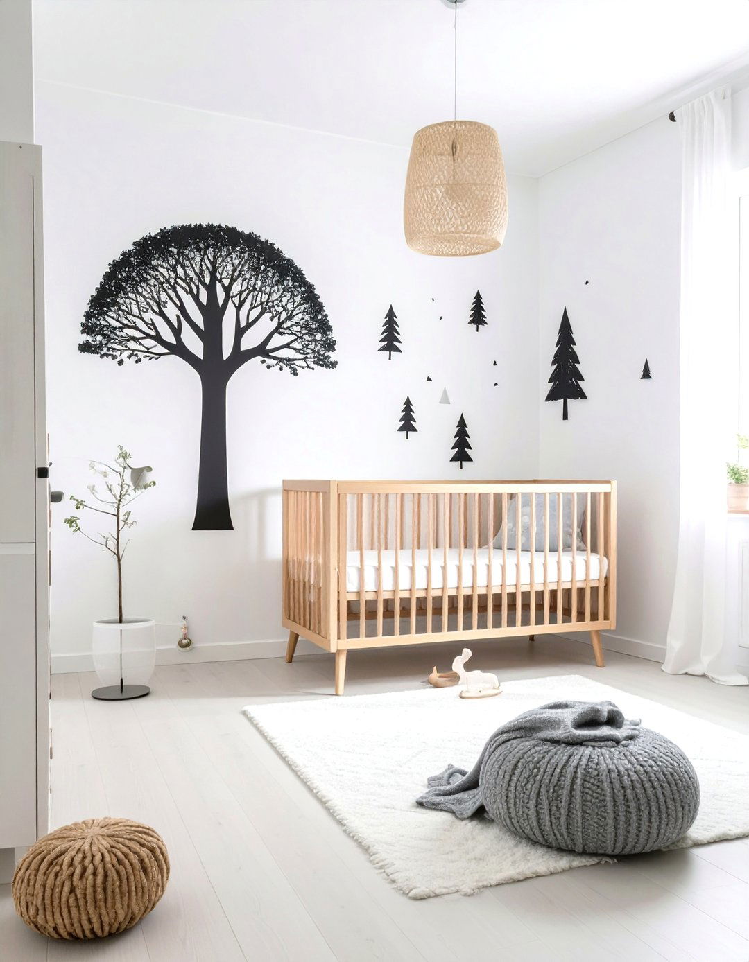 The Scandinavian Forest Theme Nursery - 30 modern baby girl room ideas