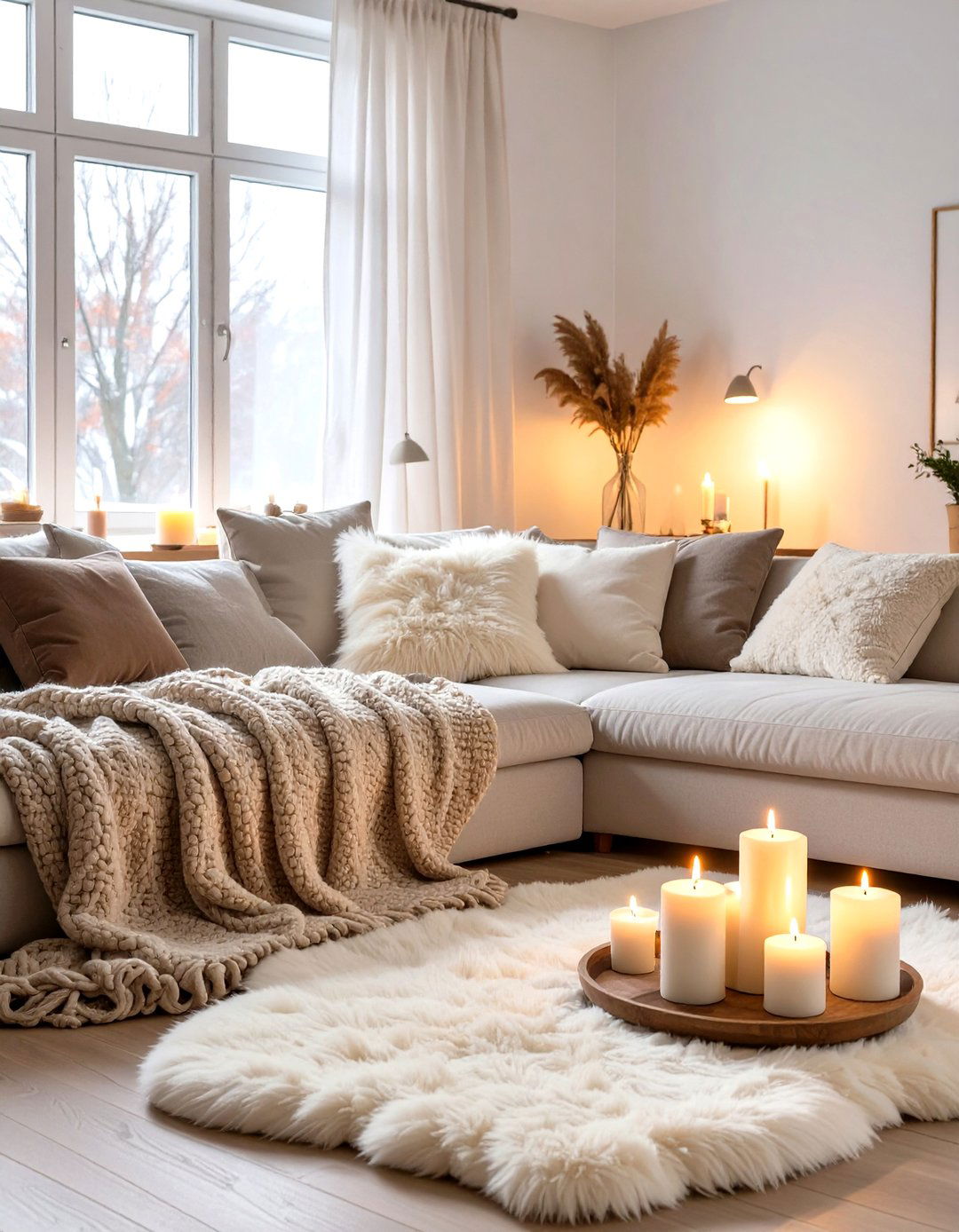 The Scandinavian Hygge Haven - 30 how to design a luxury living room ideas