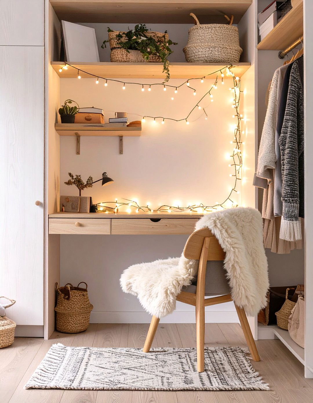The Scandinavian Hygge Hideaway - 30 closet desk ideas
