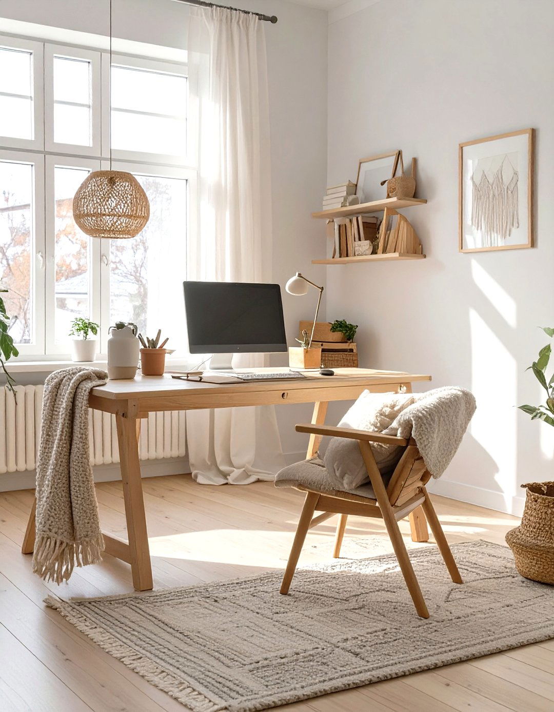 The Scandinavian Hygge Office - 30 office decorating ideas for work