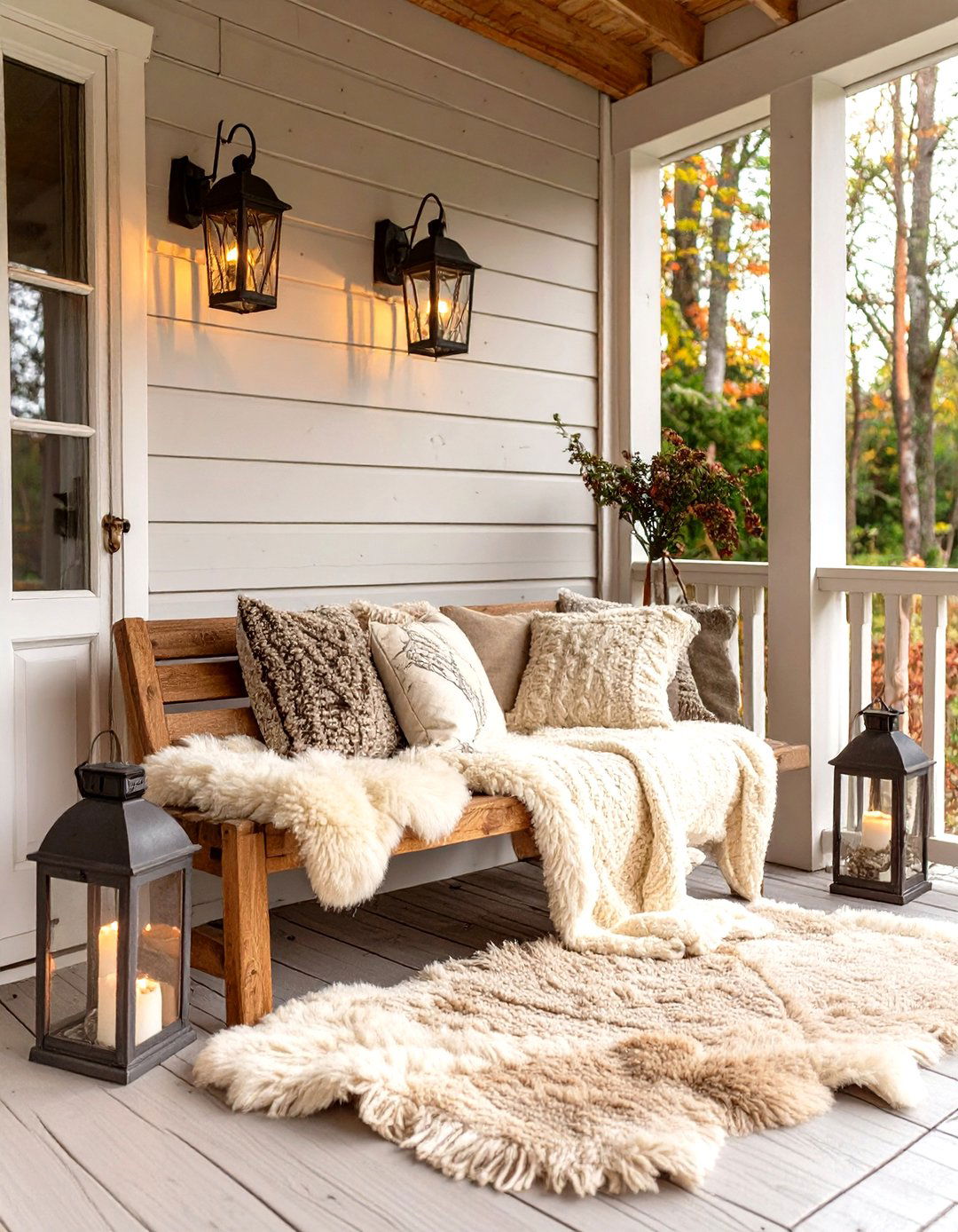 The Scandinavian Hygge Porch - 30 covered front porch ideas