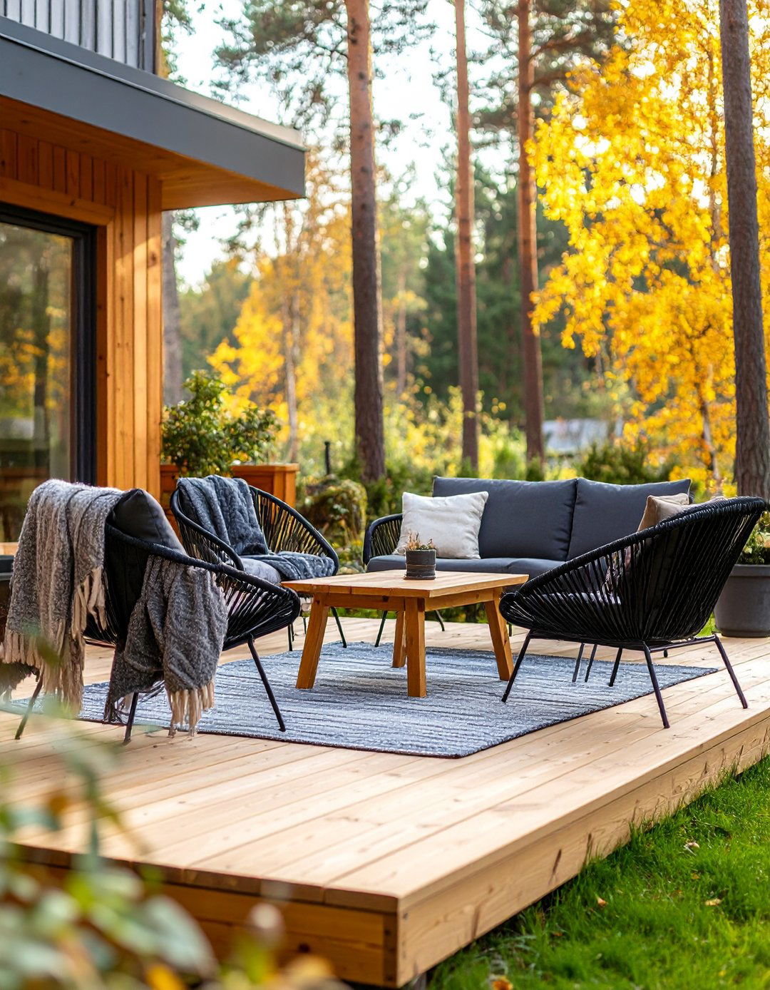 The Scandinavian Inspired Light Wood Deck - 30 backyard deck ideas on a budget