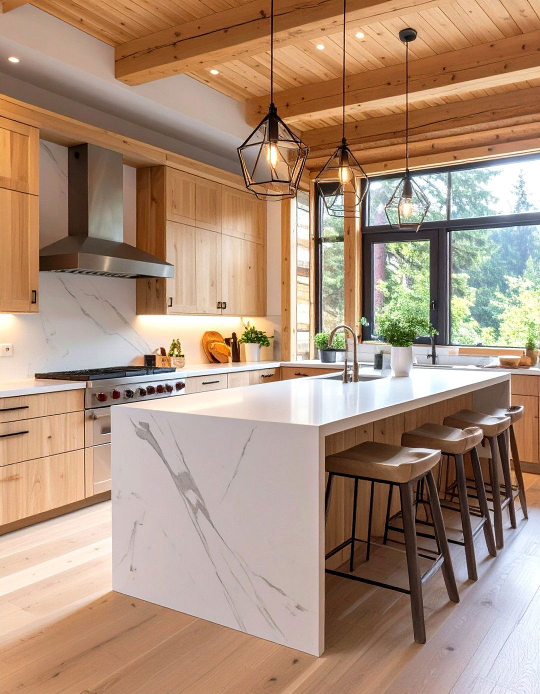 The Scandinavian Inspired Log Cabin Kitchen - 30 modern log cabin kitchen ideas