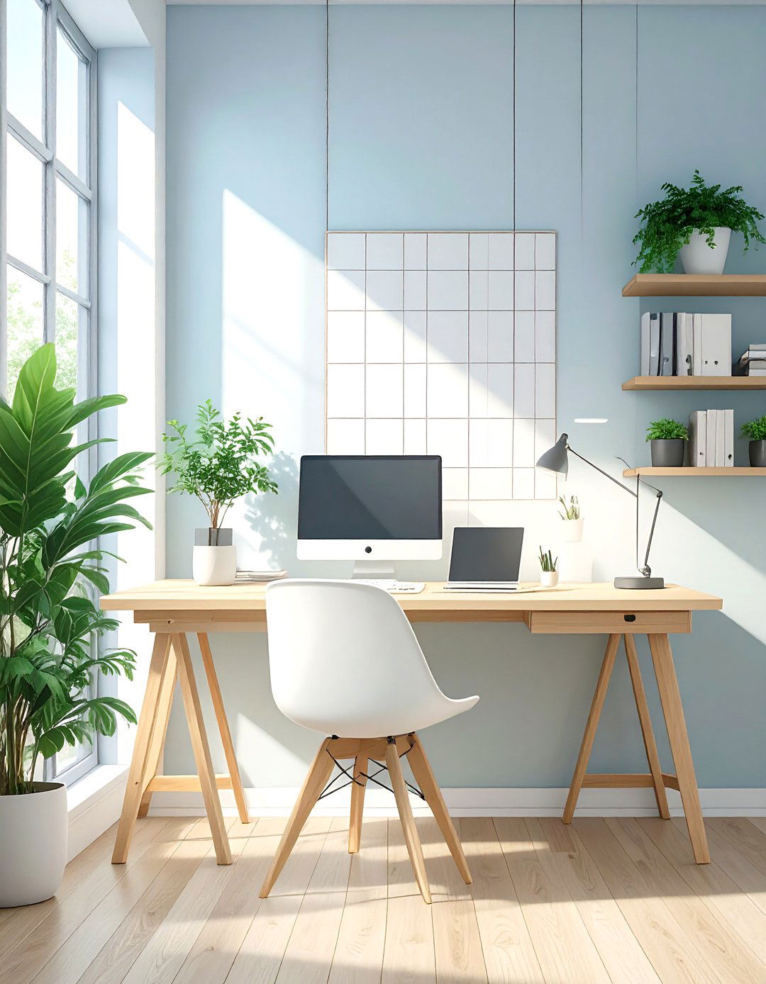 The Scandinavian Inspired Workspace - 30 office desk organization ideas