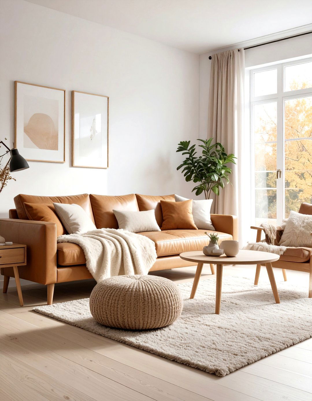 The Scandinavian Living Room Design - 30 leather couch living room ideas