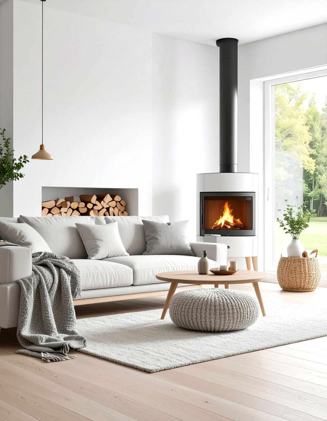 The Scandinavian Living Room Fireplace - 30 living room with fireplace decor ideas