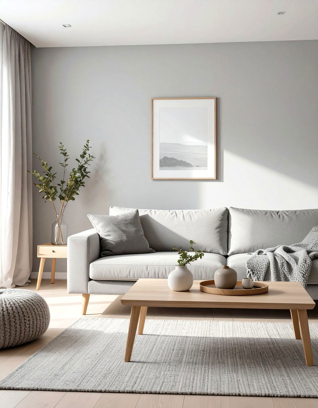 The Scandinavian Minimalist Grey Living Room - 30 cosy grey living room ideas