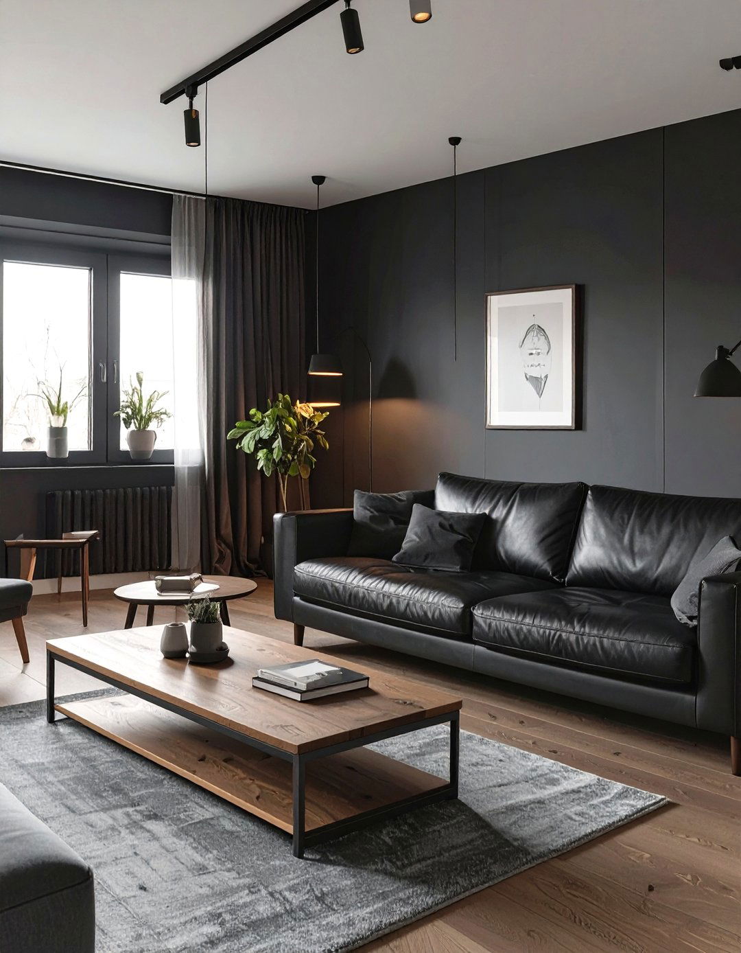 The Scandinavian Noir Living Room - 30 masculine living room ideas