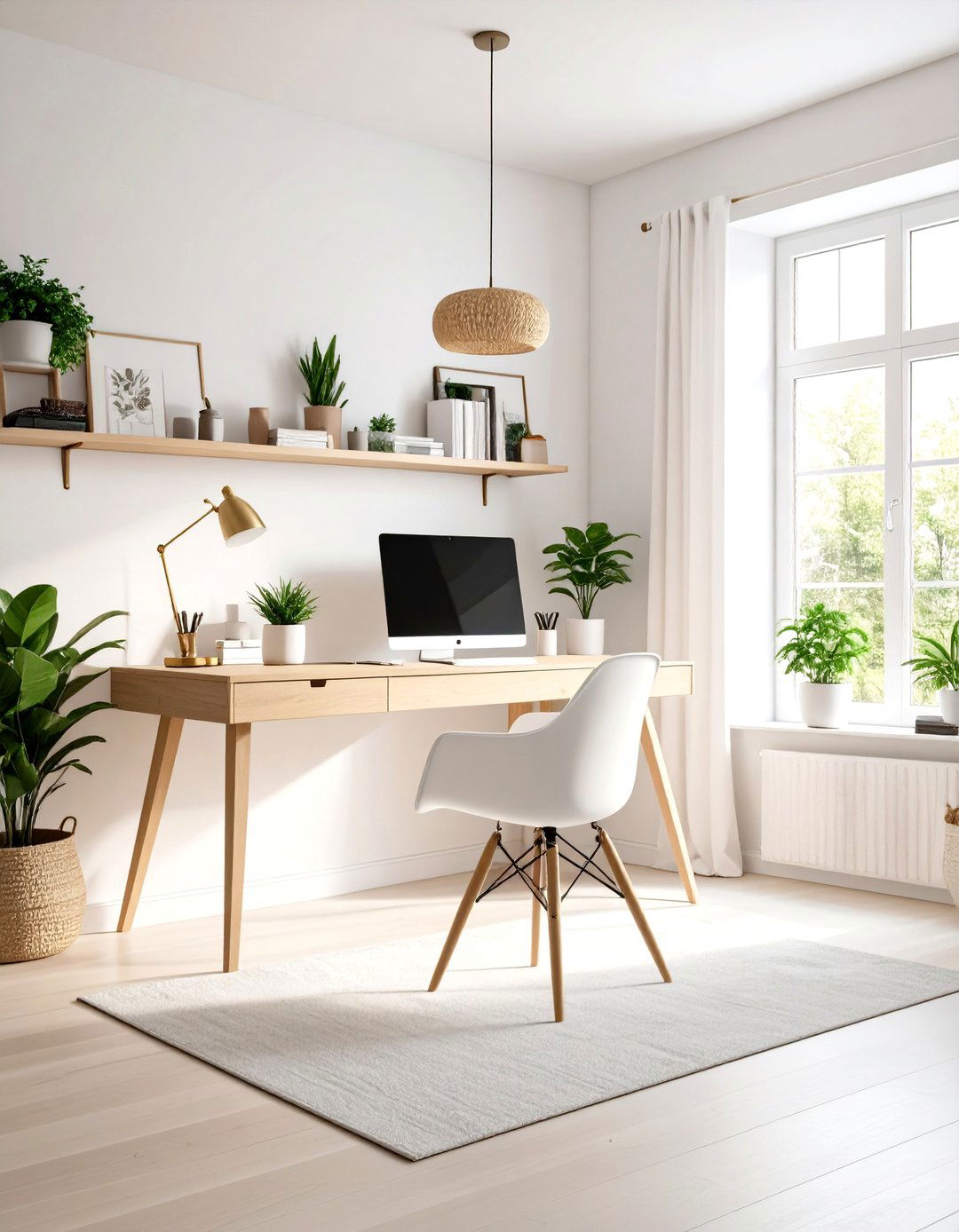 The Scandinavian Simplicity Living Room Office - 30 living room office ideas