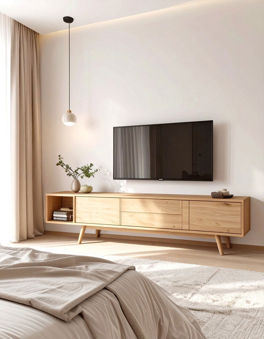 The Scandinavian Style Console Bedroom - 30 broom tv ideas
