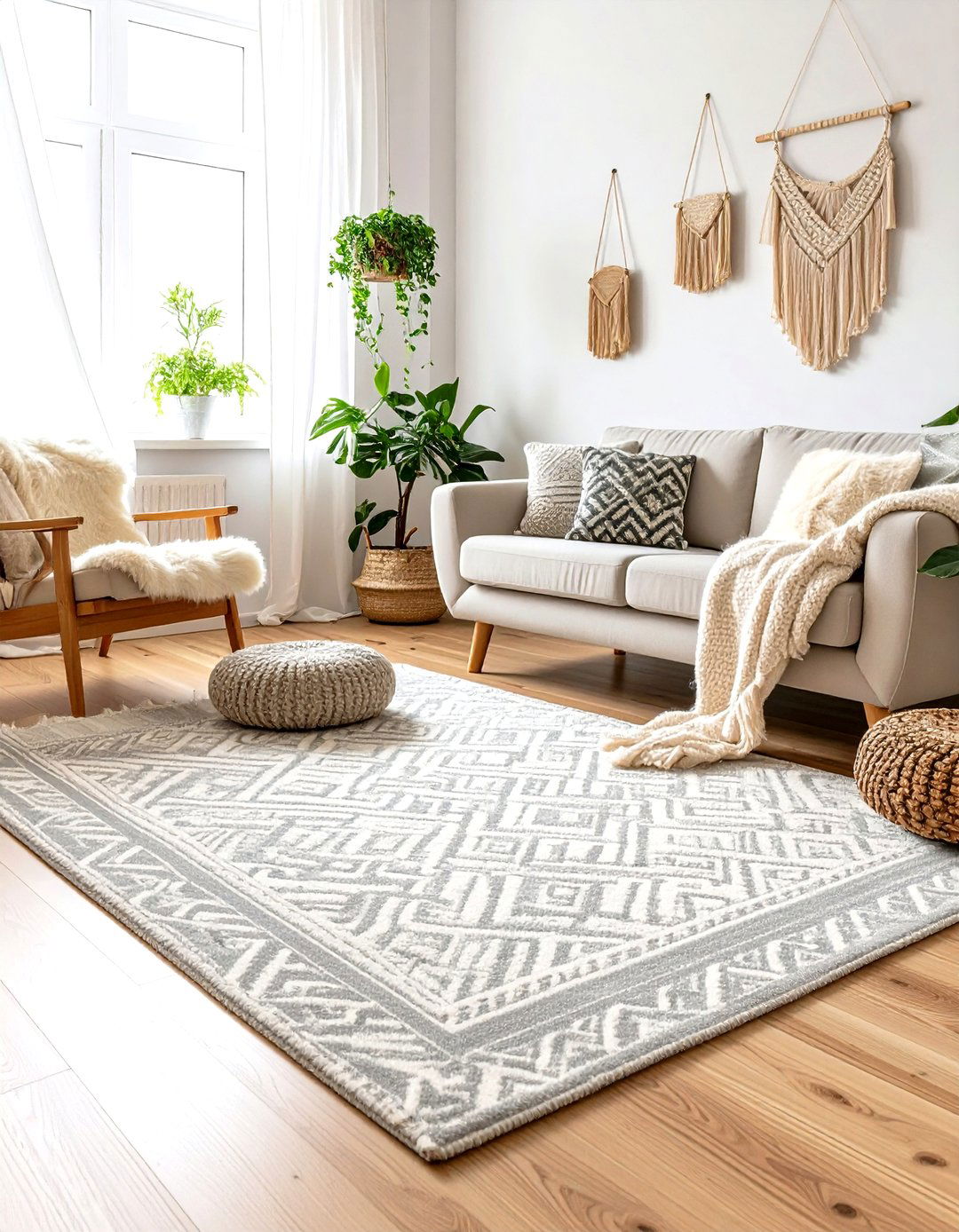 The Scandinavian Style Rug - 30 living room rug ideas