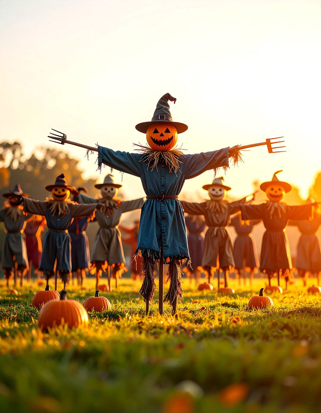 The Scarecrow Army Uprising - 30 halloween outdoor decor ideas