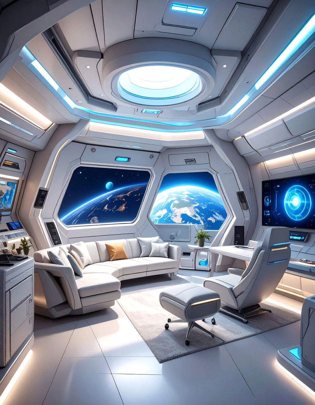 The Sci Fi Spaceship Interior Wall - 30 man cave wall ideas