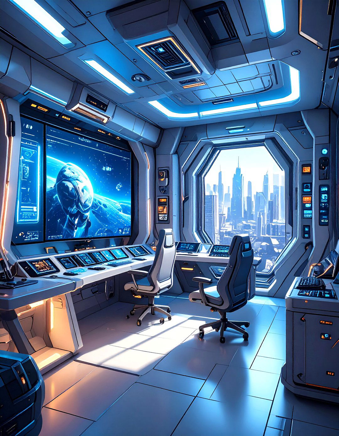 The Sci Fi Starship Bridge Basement - 30 man cave basement ideas