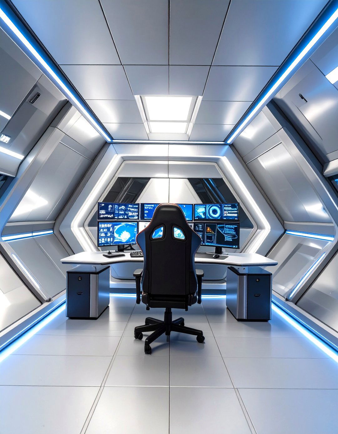 The Sci Fi Starship Bridge Game Room - 30 game room decor ideas