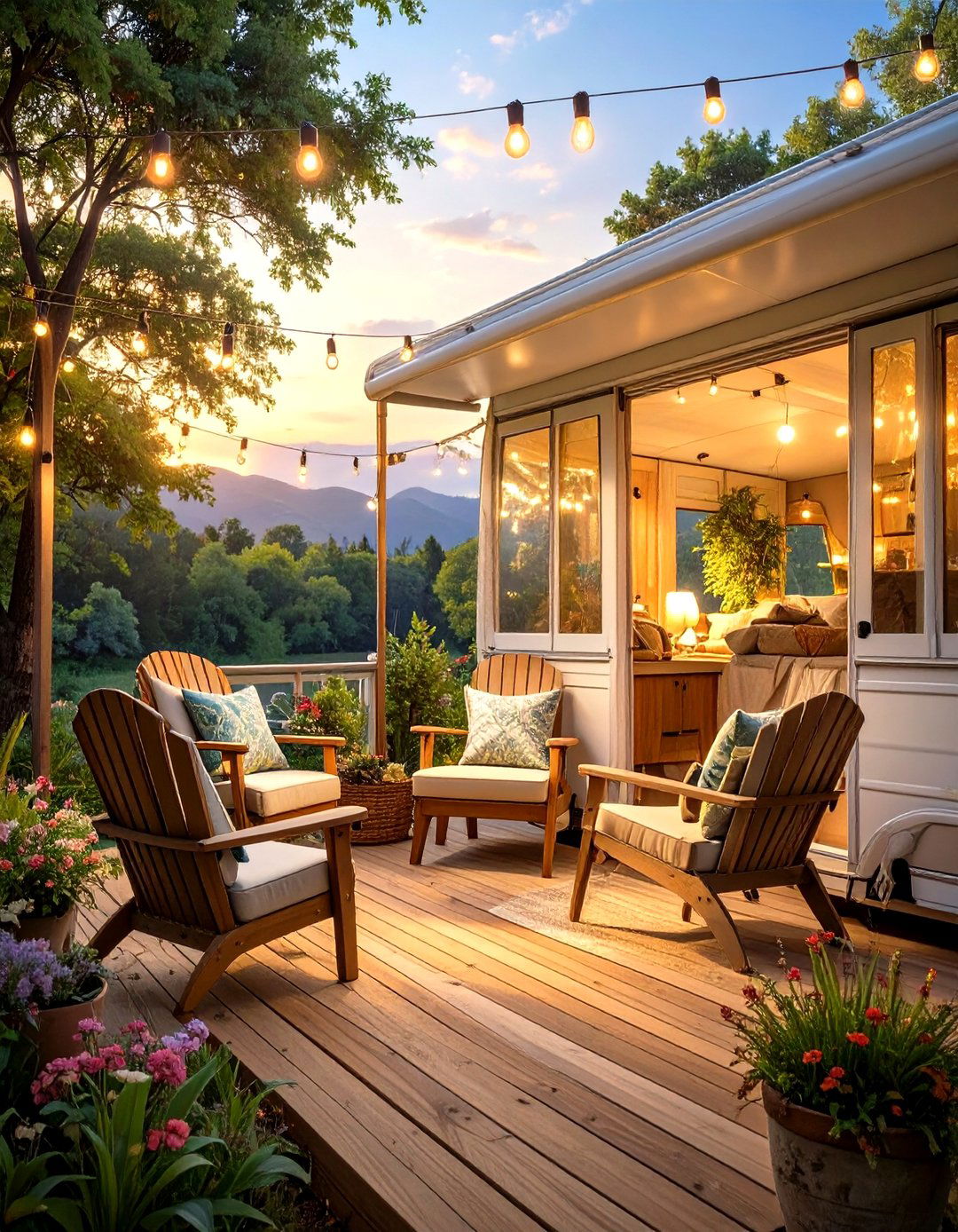 The Screened In Porch Deck - 30 diy camper deck ideas