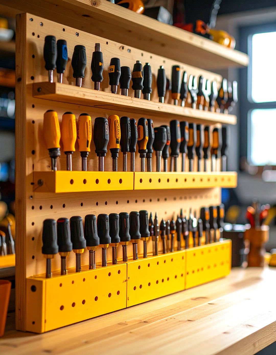 The Screwdriver and Wrench Wall Rack - 30 garage storage ideas diy