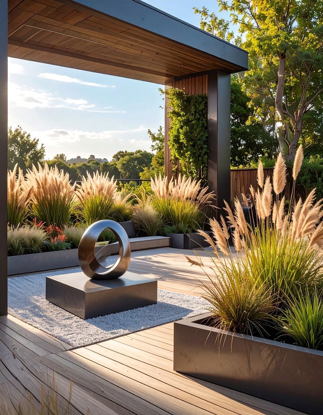 The Sculptural Art Deck Garden - 30 deck garden ideas