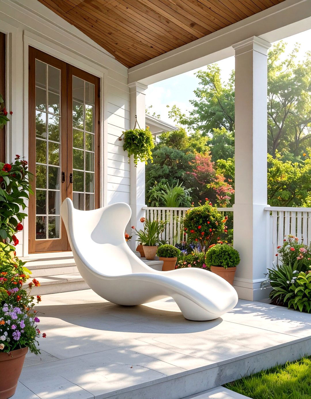 The Sculptural Furniture Porch - 30 modern front porch ideas