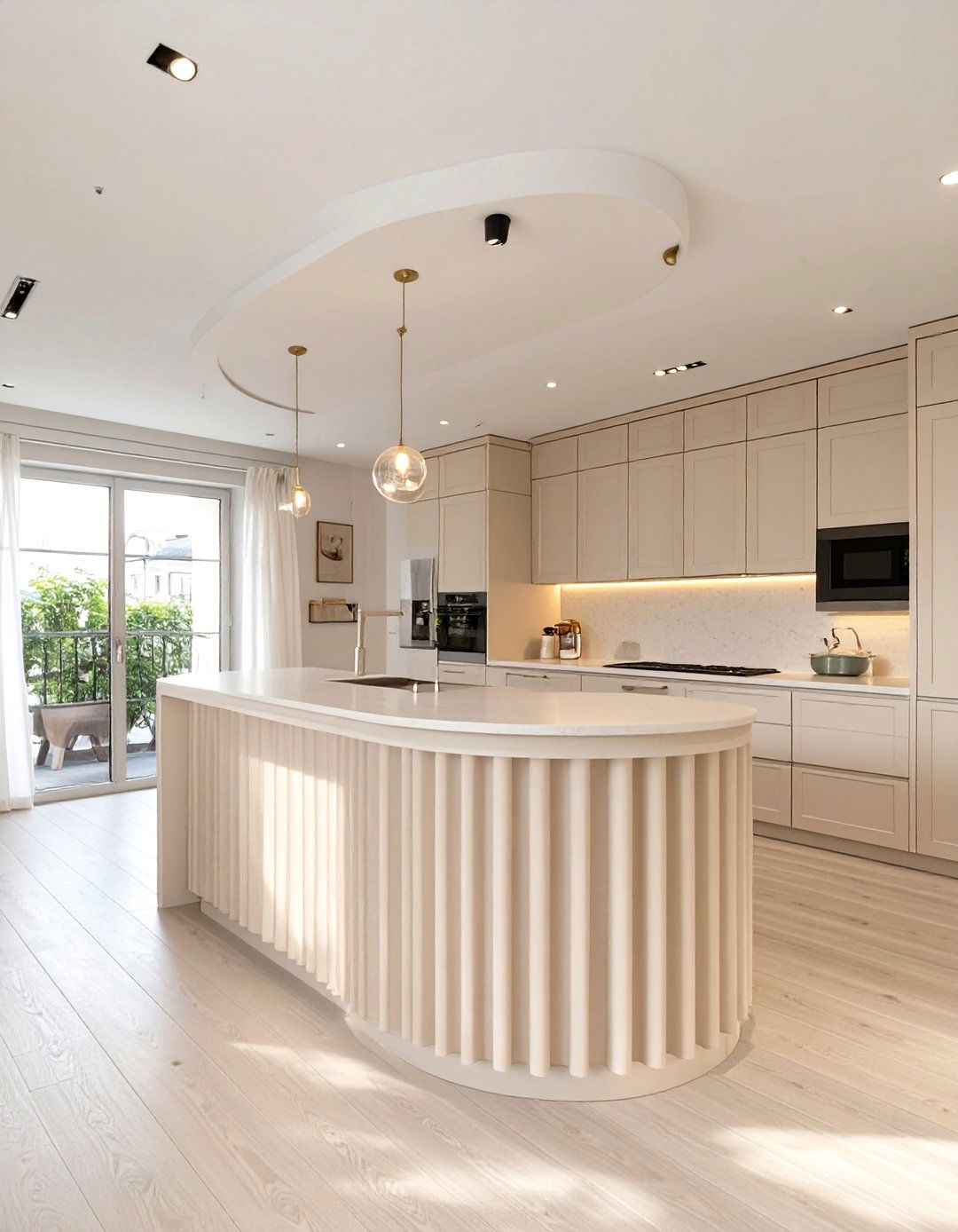 The Sculptural Kitchen with Curved Lines - 30 contemporary luxury modern kitchen designs