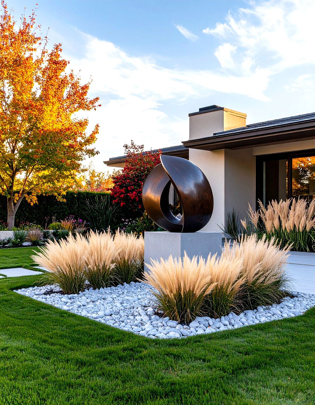 The Sculptural Modern Art Front Landscape - 30 front landscape ideas