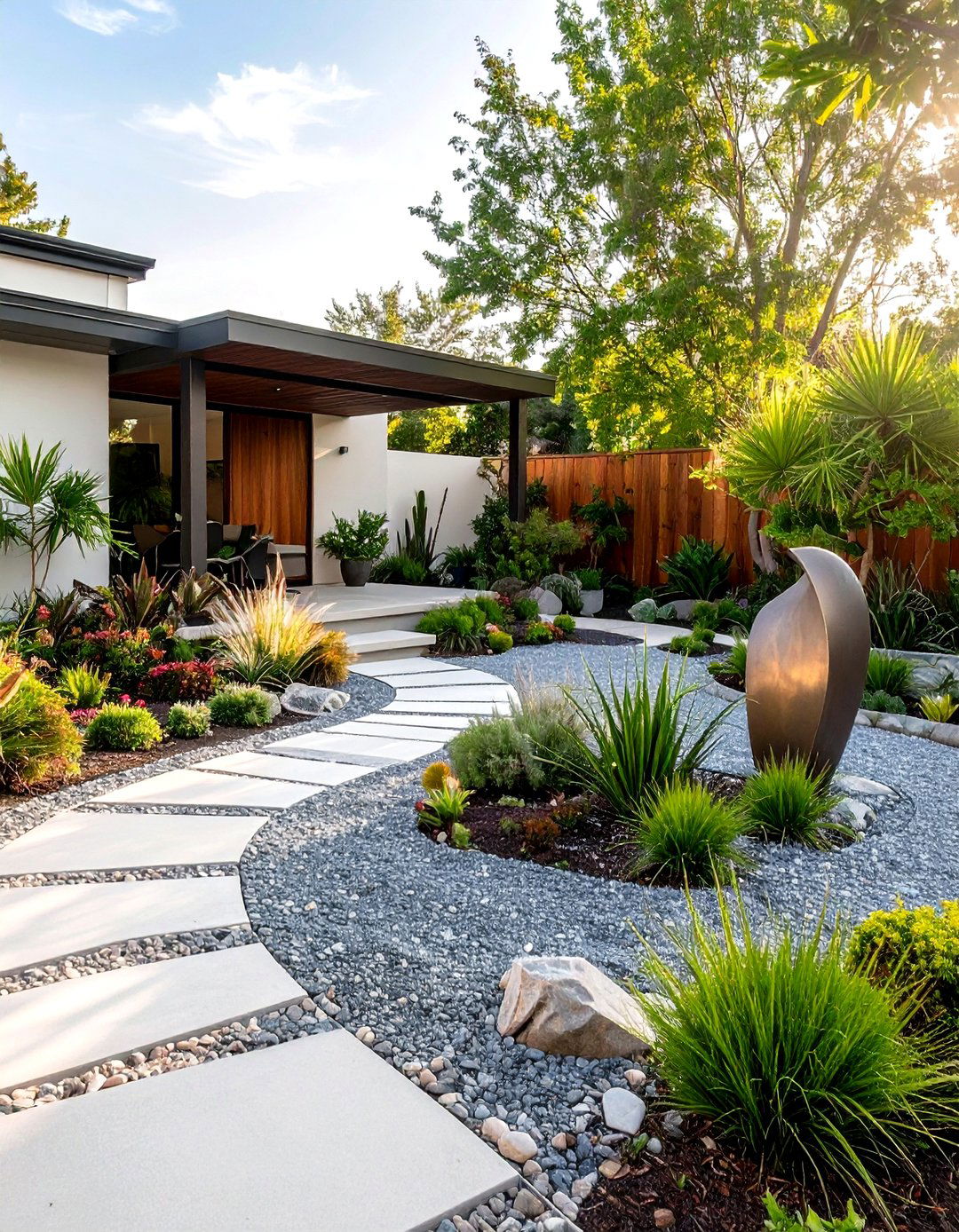 The Sculptural Showcase Garden - 30 gravel garden ideas