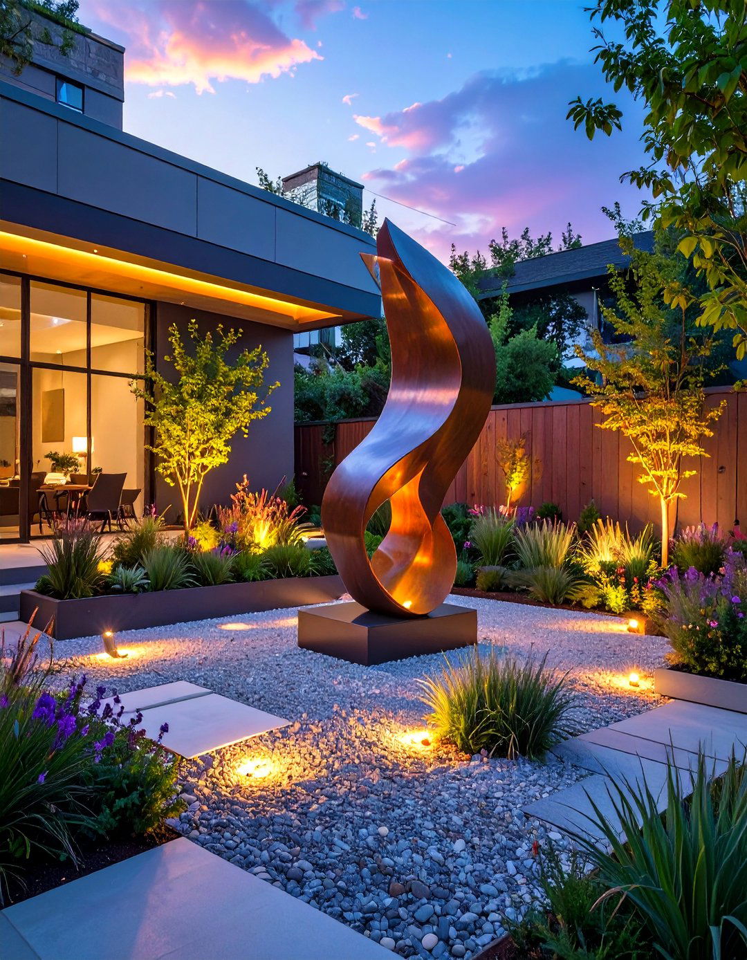The Sculptural Statement Garden - 30 modern small garden ideas