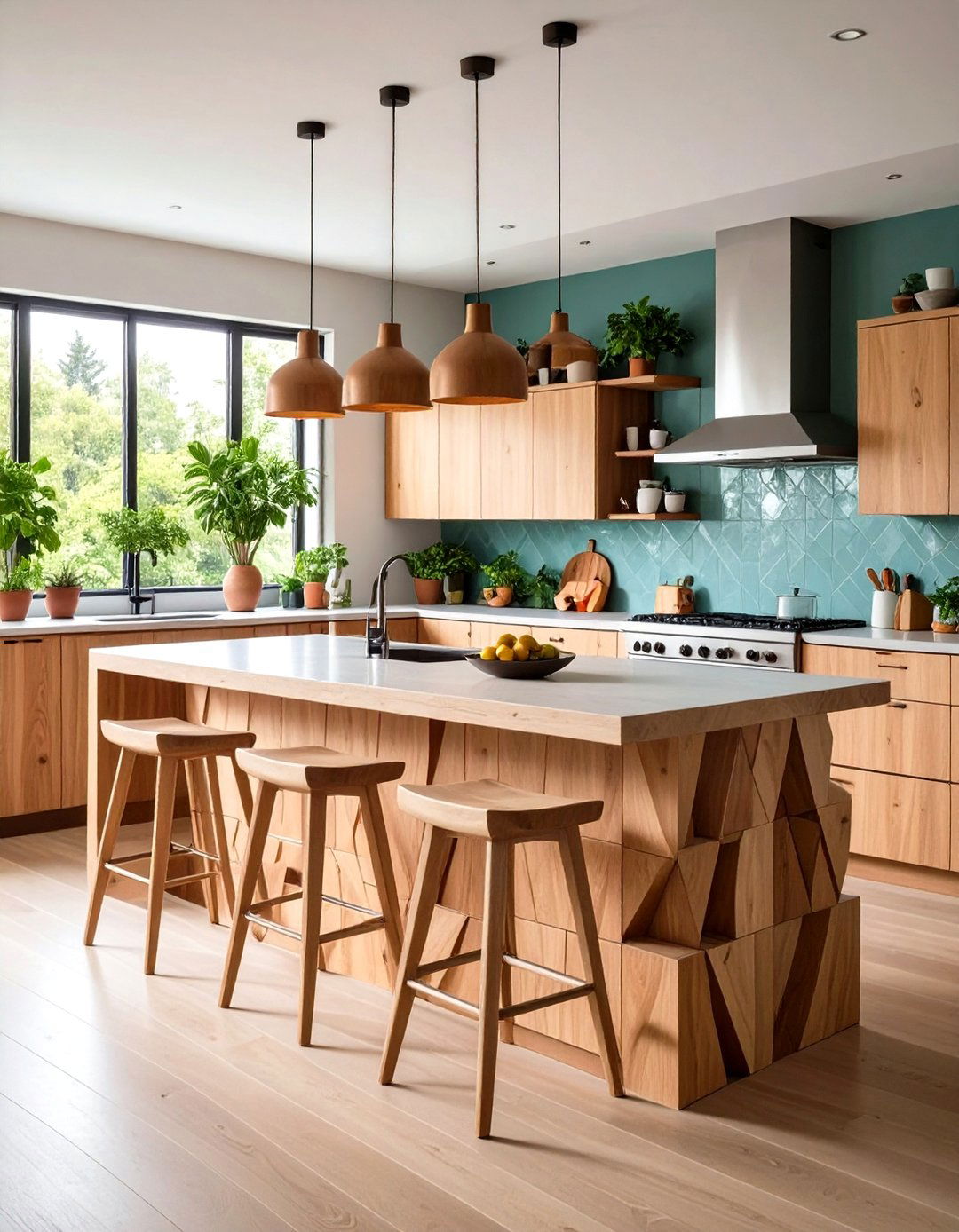 The Sculptural and Artistic Bar Base - 30 kitchen bar ideas