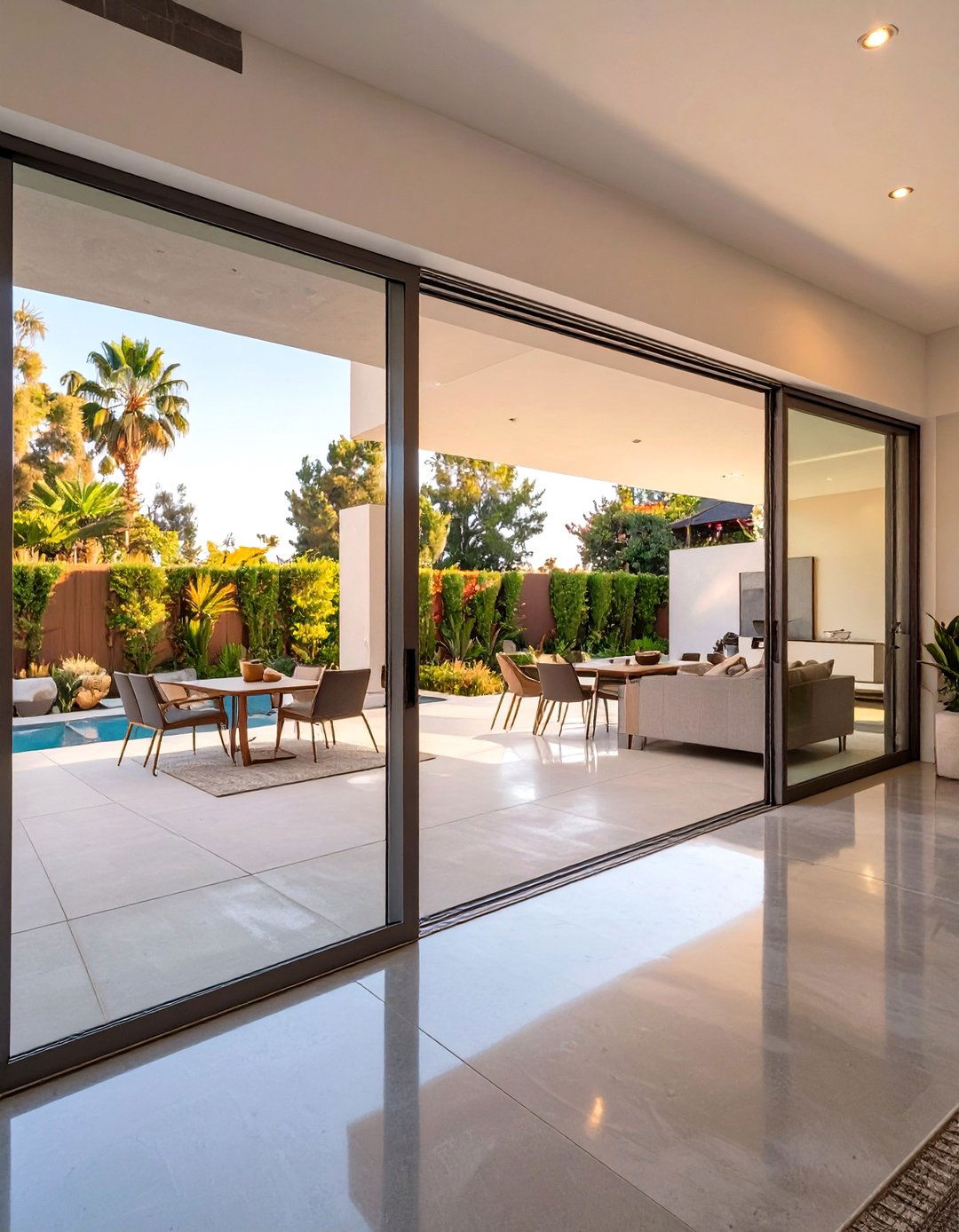 The Seamless Indoor Outdoor Concrete Patio - 30 modern concrete patio ideas