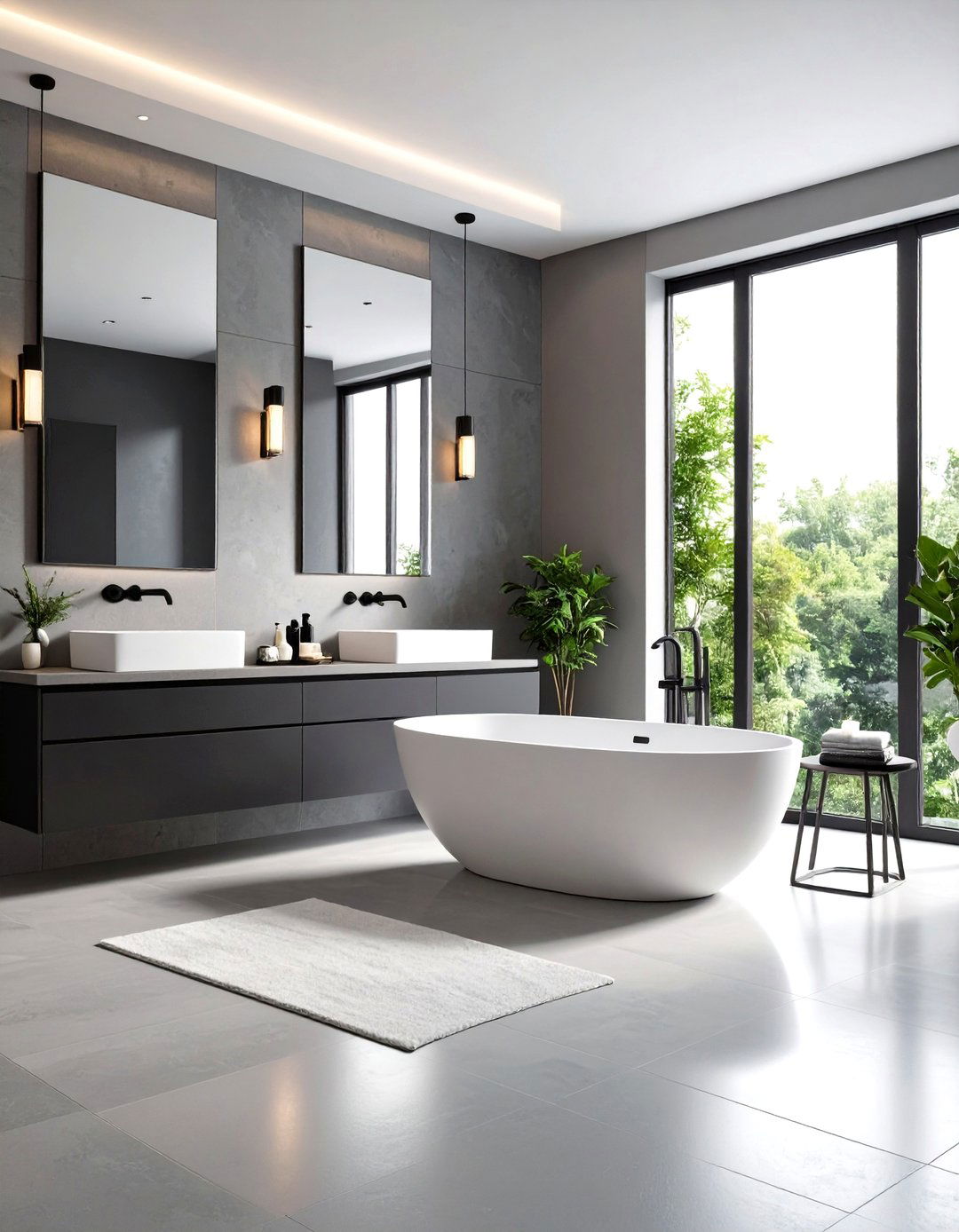 The Seamless Microcement Bathroom - 30 elegant bathroom ideas
