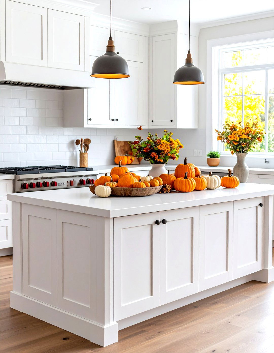 The Seasonal Display Kitchen Island - 30 kitchen island decor ideas