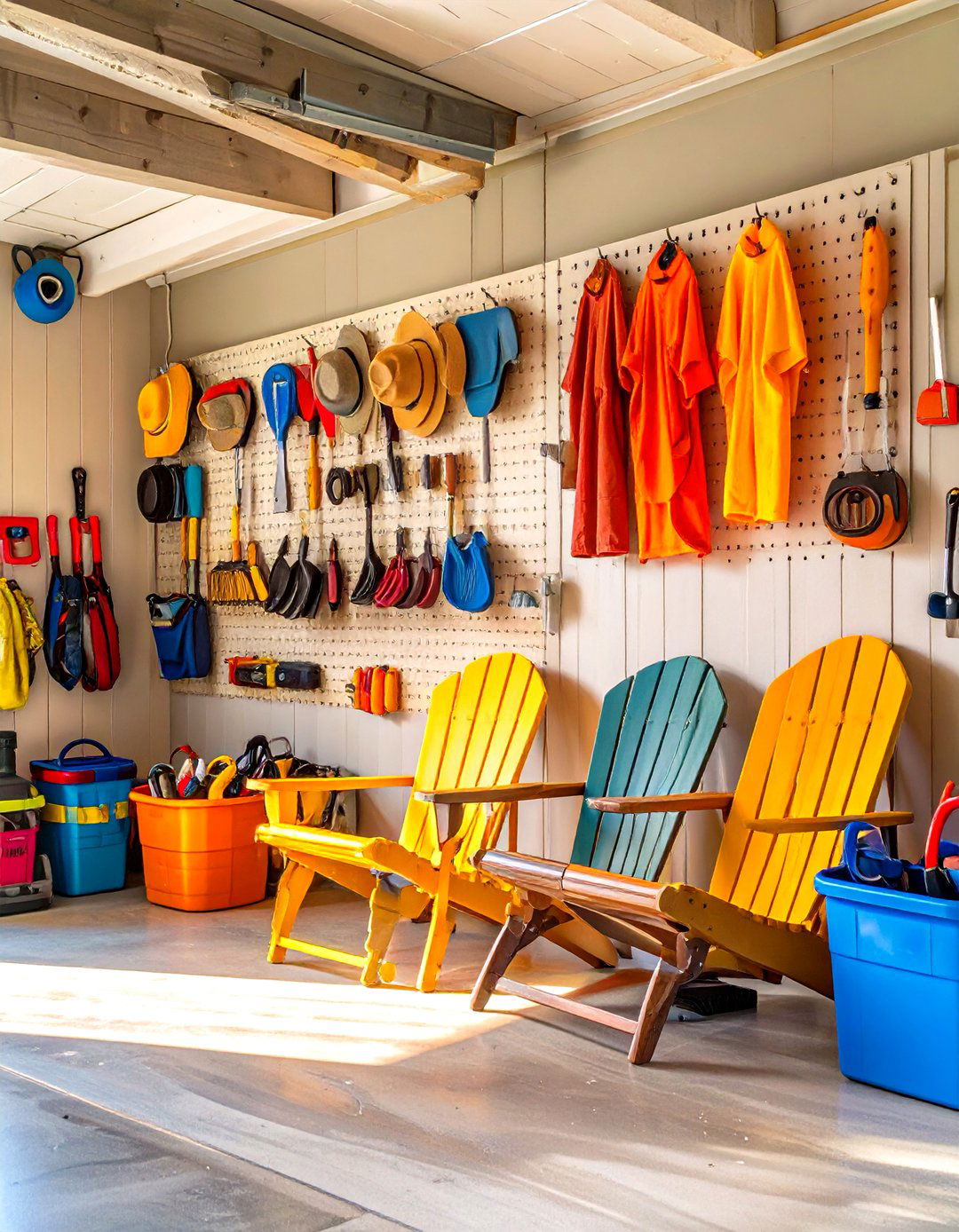 The Seasonal Storage Rotation Pegboard - 30 garage pegboard ideas