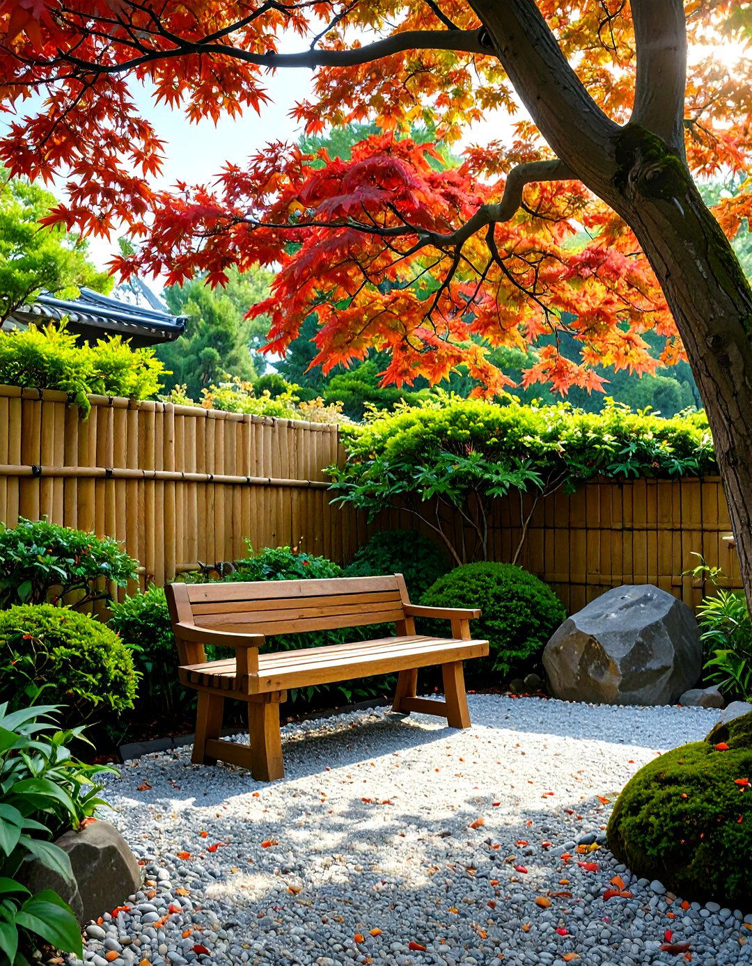 The Secluded Bench Sanctuary Garden - 30 low maintenance japanese garden design ideas