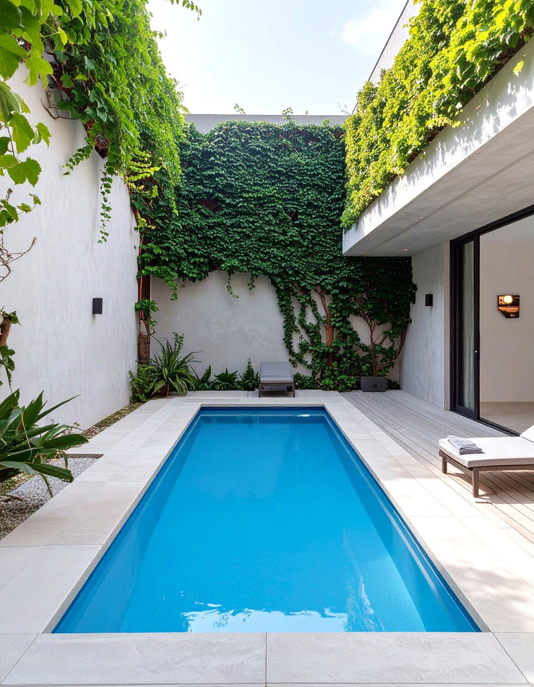The Secluded Plunge Pool Courtyard - 30 backyard pool landscaping ideas