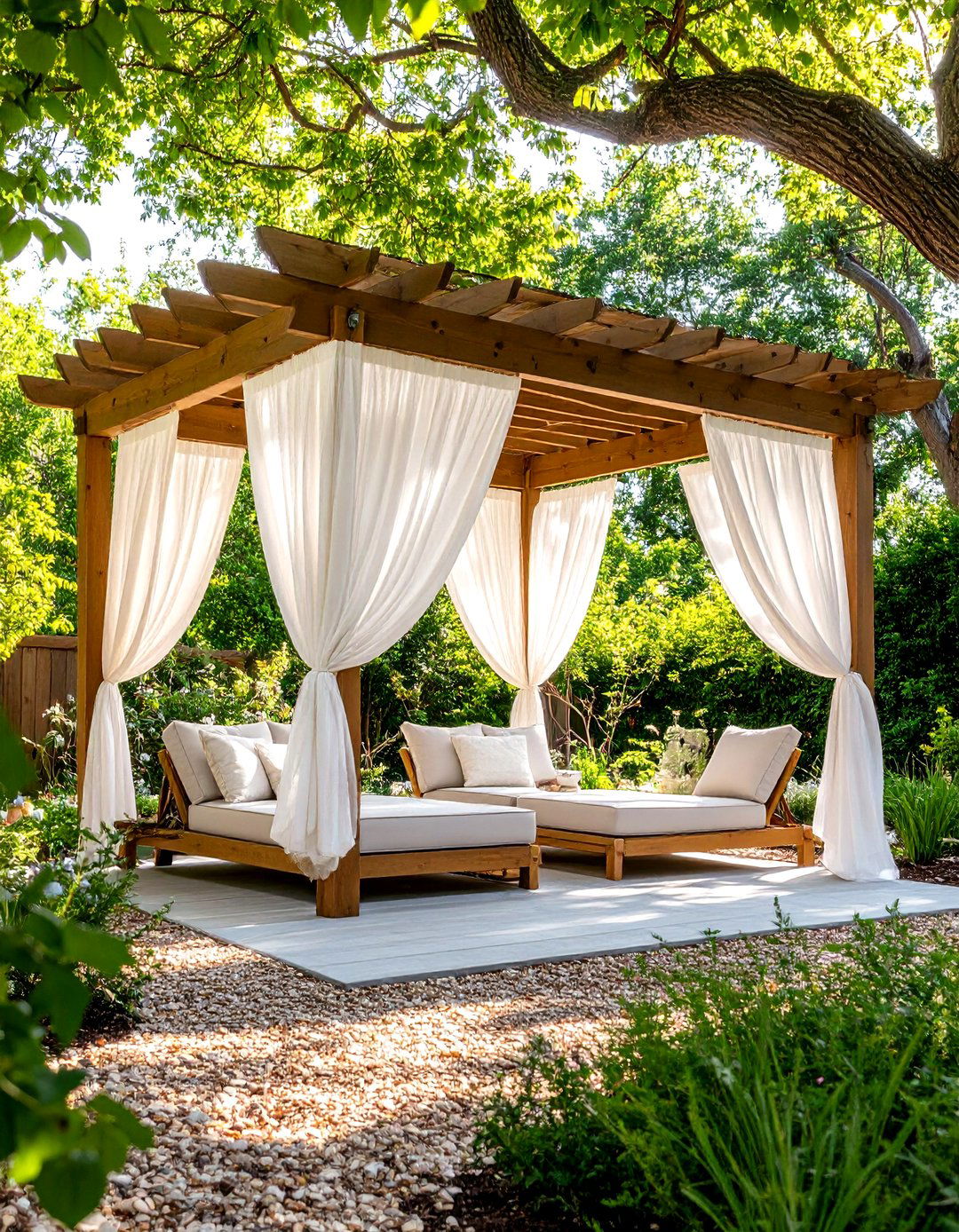 The Secluded Shade Canopy - 30 easy landscaping ideas