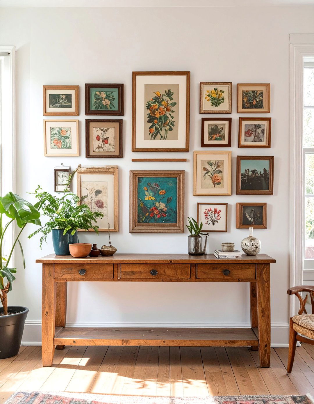 The Secondhand Art Gallery Wall - 30 best eco-friendly home decor ideas