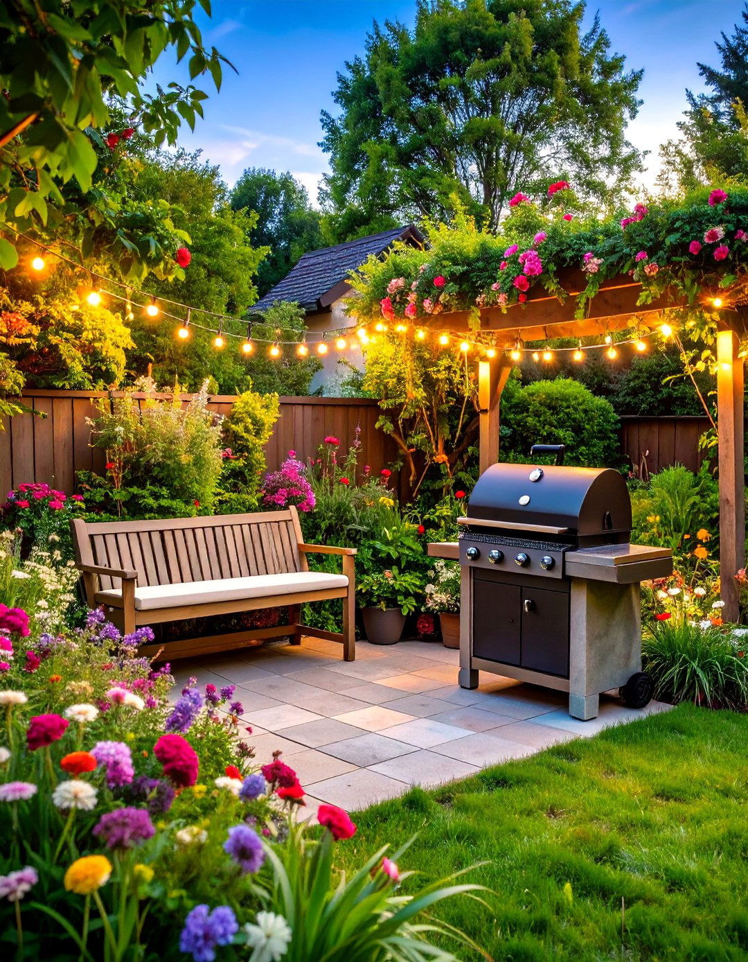 The Secret Garden Hideaway - 30 backyard grill ideas