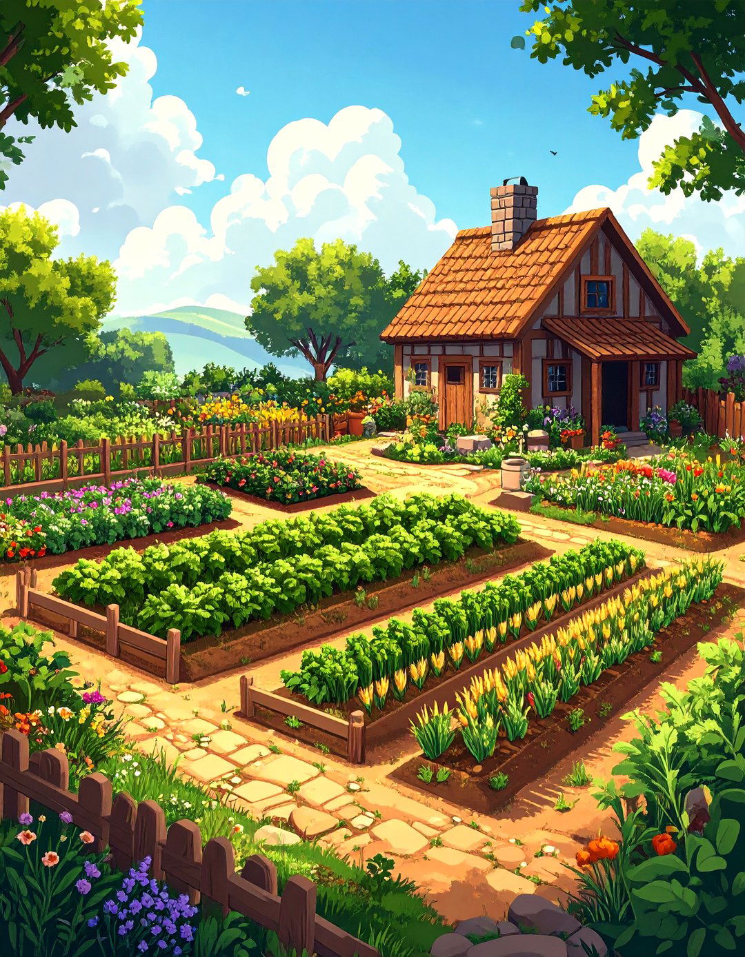 The Self Sufficient Survivalists Garden - 30 minecraft garden ideas