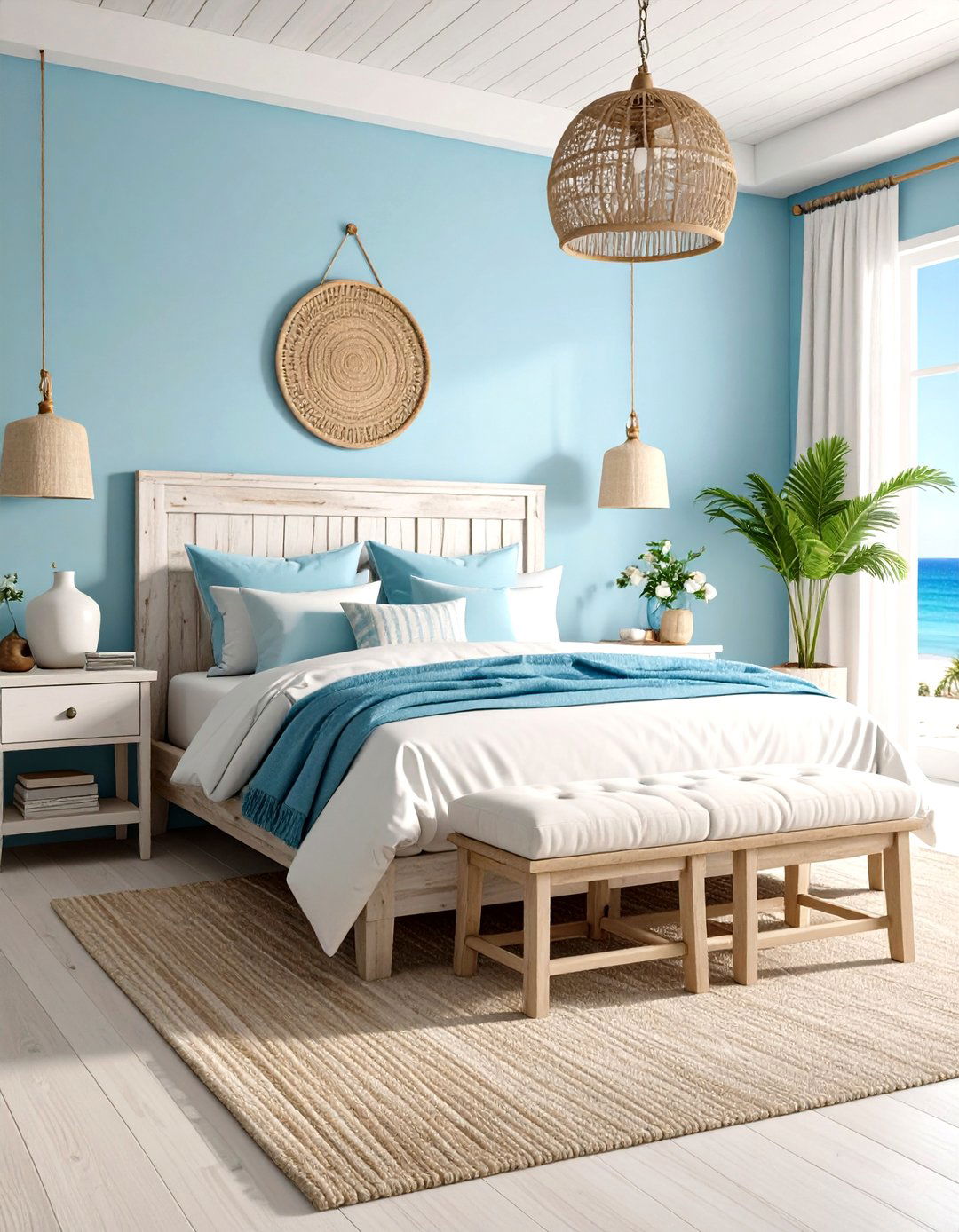 The Serene Coastal Escape Bedroom - 30 diy bedroom ideas