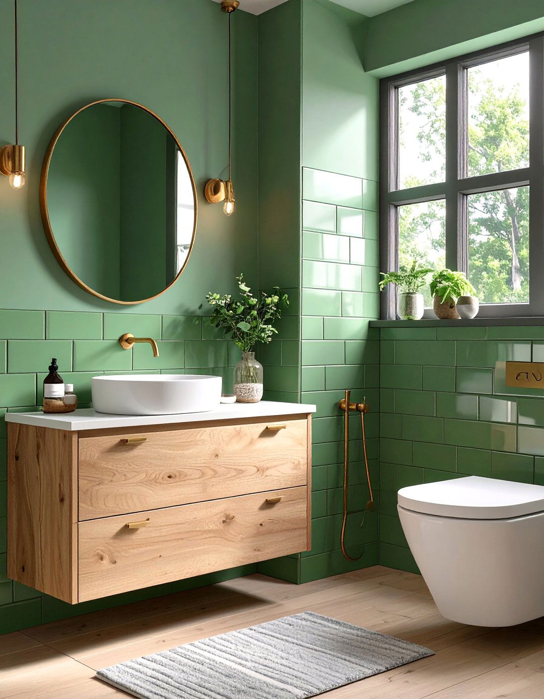 The Serene Green Bathroom - 30 bathroom reno ideas