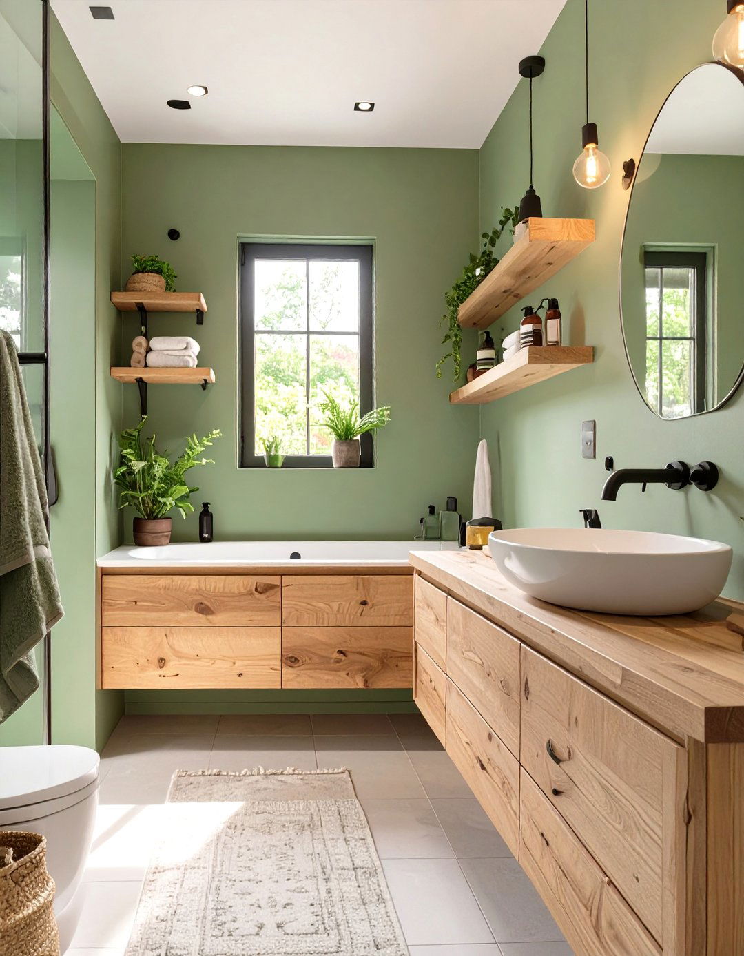 The Serene Green Sage Bathroom - 30 bathroom remodel ideas on a budget