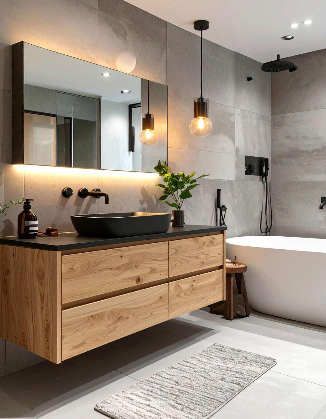 The Serene Japandi Bathroom - 30 bathroom decorating ideas